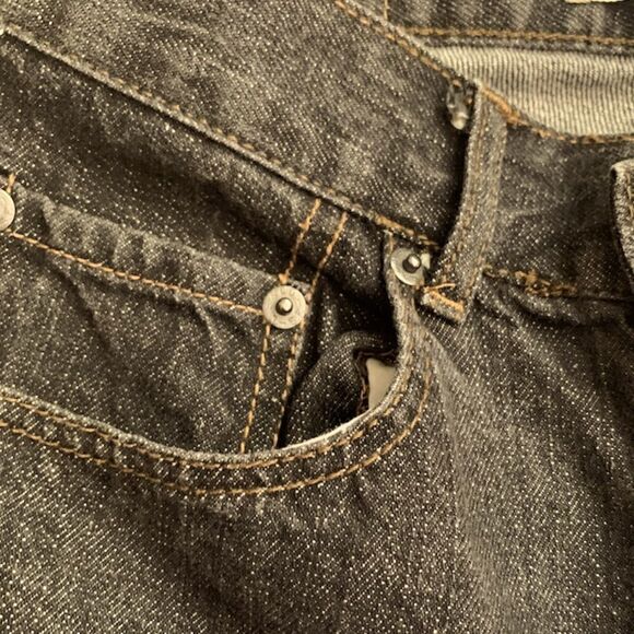 Levi's 505 Gray Wash Straight Leg Jeans Size 14 - Picture 4 of 8